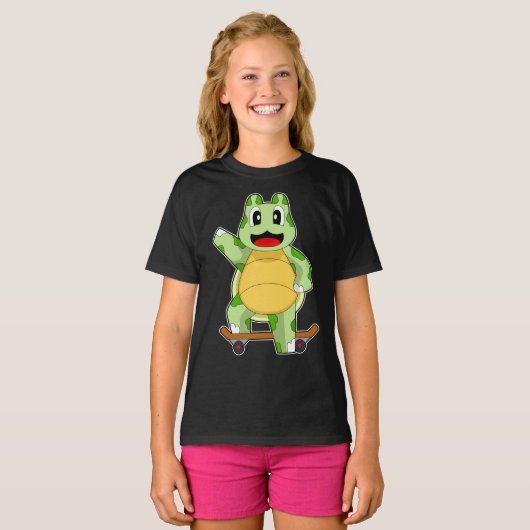 Schildpad Skateboard T-shirt (Voorkant volledig)