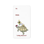 Schildpad & Snail Kerst Present Labels Labels (Voorkant)