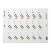 Schildpad & Snail Kerst Present Labels Labels (Full Sheet)
