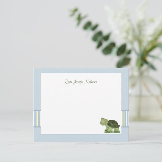 Schildpad - Speciaal ontwerp / Notecard / Dank Kaart (Staand voorkant)