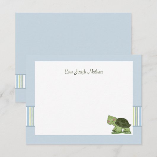 Schildpad - Speciaal ontwerp / Notecard / Dank Kaart (Voorkant / Achterkant)