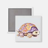 Schildpad speels Schattig leuk dier kleurrijk vrol Magneet (Voorkant / Achterkant)