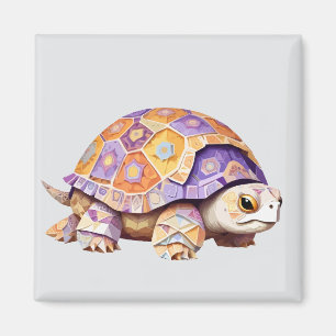 Schildpad speels Schattig leuk dier kleurrijk vrol Magneet