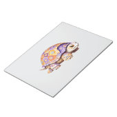 Schildpad speels Schattig leuk dier kleurrijk vrol Notitieblok (Schuin)