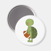 Schildpad spelen football magneet (Voorkant / Achterkant)