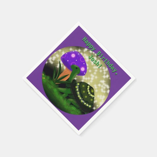 Schildpad, sprankelende papieren servetten (Hoek)