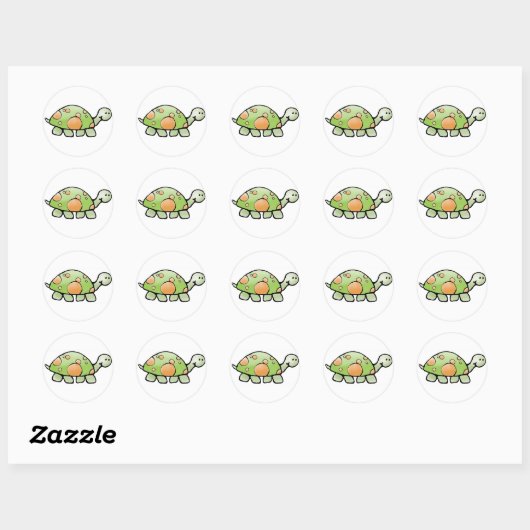 Schildpad Stickers - vel van 20 (Vel)