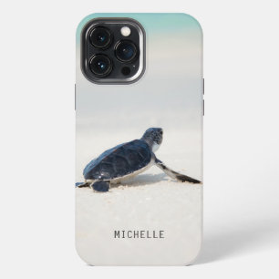 Schildpad Strand Oceaan Natuur Persoonlijke Naam iPhone 13 Pro Max Hoesje