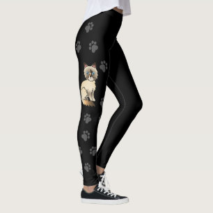 Schildpad Tabby Birmaanse kat / Ragdoll kat & Zwar Leggings