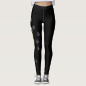 Schildpad Tabby Birmaanse kat / Ragdoll kat & Zwar Leggings (Voorkant)