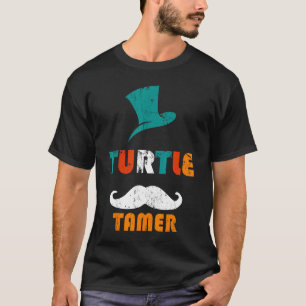 Schildpad Tamer circusmeester Grappige Dieren Gedr T-shirt