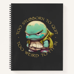 Schildpad te koppig om te stoppen te raar om in te notitieboek