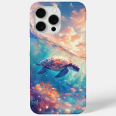 Schildpad te midden van zonsondergang en koraalrif Case-Mate iPhone case (Achterkant)