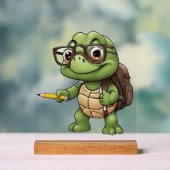 Schildpad terug naar school acryl bord (Neutraal)
