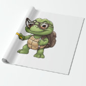 Schildpad terug naar school cadeaupapier (Uitgerold)