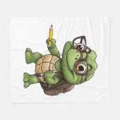 Schildpad terug naar school fleece deken (Voorkant (Horizontaal))