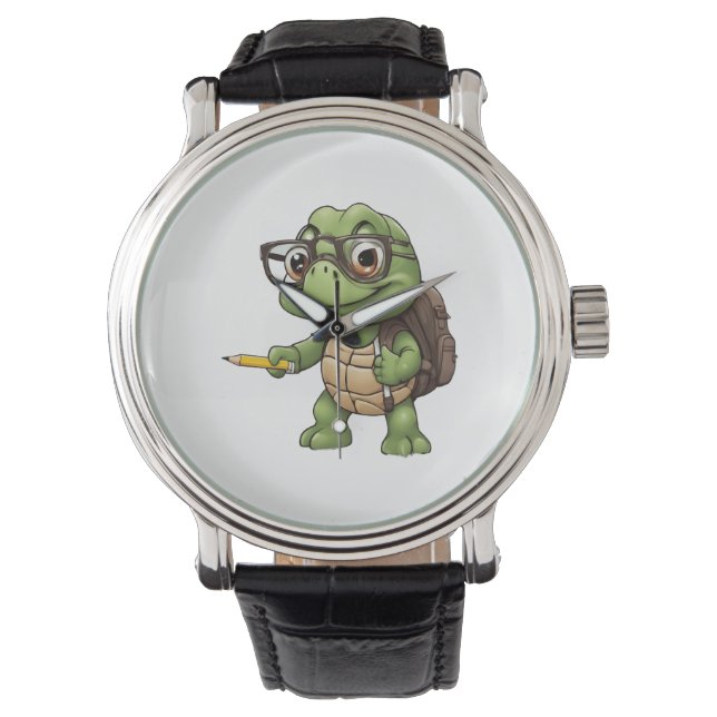 Schildpad terug naar school horloge (Voorkant)