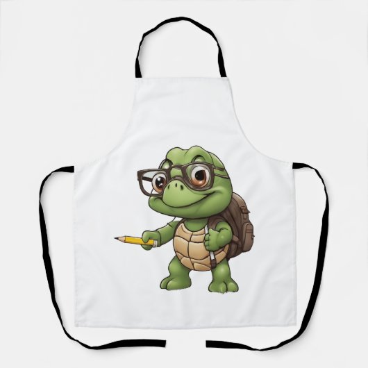 Schildpad terug naar school schort (Voorkant)