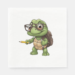 Schildpad terug naar school servet