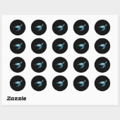 Schildpad Tie Dye Waterverf Zee Ocean Save Planet  Ronde Sticker (Vel)