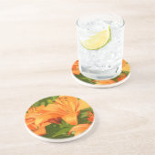 Schildpad Tiger Lily Garden Zandsteen Onderzetter (Zijkant)