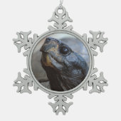 schildpad tin sneeuwvlok ornament (Voorkant)