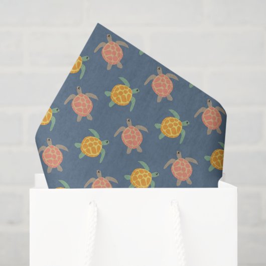 Schildpad Tissuepapier, Decoupage Zeeschildpad Tissuepapier (Cadeauzakje)