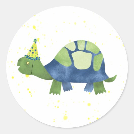 Schildpad Tortoise Sticker en Envelope Seal (Voorkant)