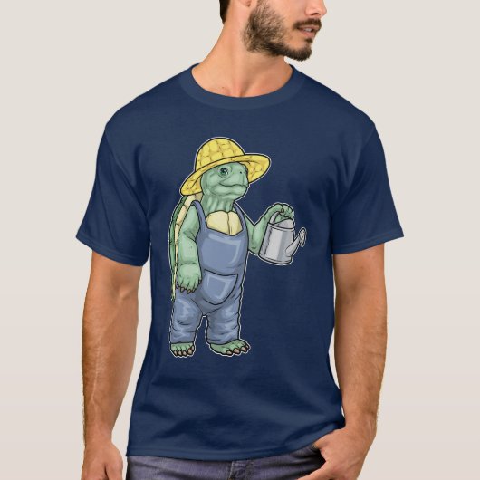 Schildpad Tuinier Watering Can Garden T-shirt (Voorkant)