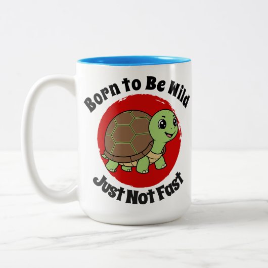 schildpad tweekleurige koffiemok (Links)