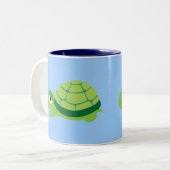 schildpad tweekleurige koffiemok (Voorkant links)