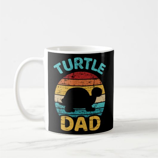 Schildpad vader retro Vaderdag cadeau Koffiemok (Links)