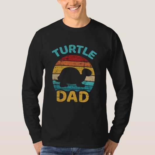 Schildpad vader retro Vaderdag cadeau T-shirt (Voorkant)