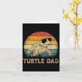 Schildpad Vader Schildpad Liefhebbers Papa Vaderda Kaart (Gele Bloem)