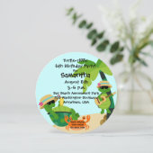 Schildpad-Verfijnd Feest Ronde Verjaardag Uitnodig Kaart (Staand voorkant)