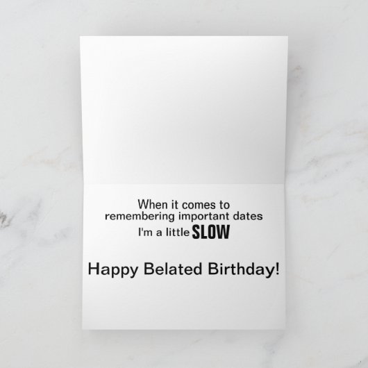 Schildpad - Verlate verjaardag Kaart (Binnen)