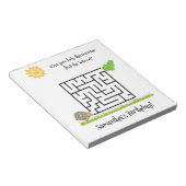 Schildpad vind de sla, verjaardagsdoolhof notitieb notitieblok (Schuin)