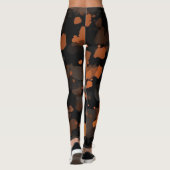 Schildpad Vintage Retro, Schildpad Patroon Leggings (Achterkant)