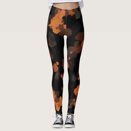 Schildpad Vintage Retro, Schildpad Patroon Leggings (Voorkant)