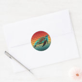schildpad vintage   ronde sticker (Envelop)