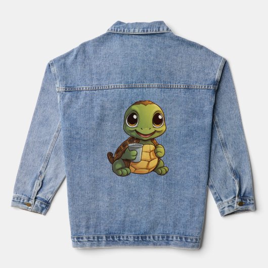 schildpad voor cartoon denim jacket (Achterkant)