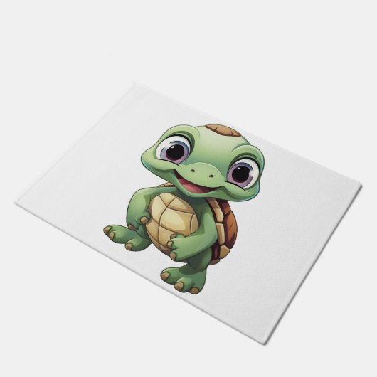 schildpad voor cartoon deurmat (Schuin)