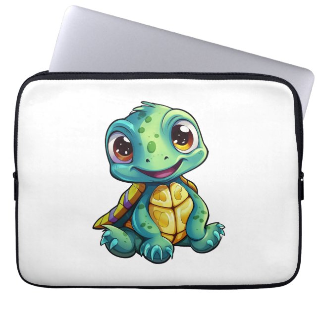 schildpad voor cartoon laptop sleeve (Voorkant)