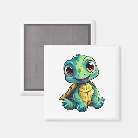 schildpad voor cartoon magneet (Voorkant / Achterkant)