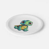 schildpad voor cartoon papieren bordje (Gekanteld)