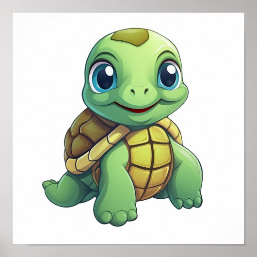 schildpad voor cartoon poster (Voorkant)