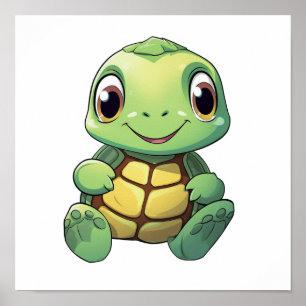 schildpad voor cartoon poster