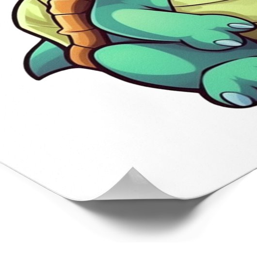 schildpad voor cartoon poster (Hoek)