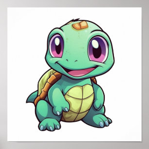 schildpad voor cartoon poster