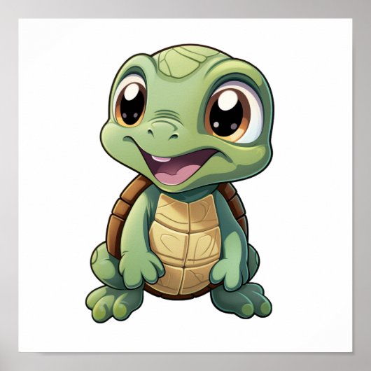 schildpad voor cartoon poster (Voorkant)
